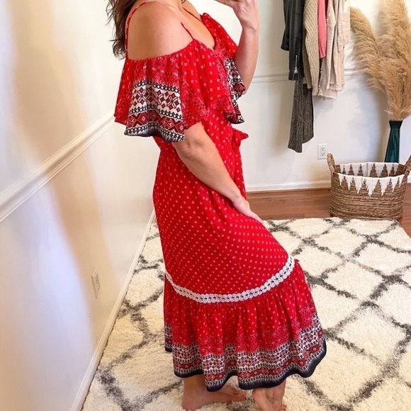 Revolve Misa Los Angeles Larsen Praire Print Midi XS - Picture 4 of 12